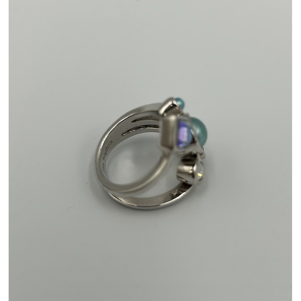 Lia Sophia Celestial Design Women's Ring Silver Tone 5 Stones Size 7 - Picture 3 of 6